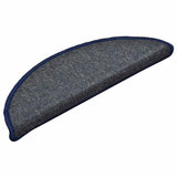 Stair mats 15 pcs 56 x 17 x 3 cm Non-Slip Dark Grey and Blue 322364