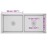 Handmade Kitchen Sink Stainless Steel 51524