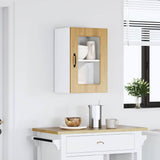 Kitchen Wall Cabinet with Glass Door Kalmar Artisan Oak Engineered Wood 853536
