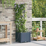 Garden Planter Grey 40 x 40 x 142 cm PP 42002872