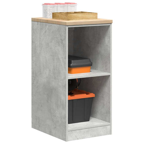 ZNTS Garage Storage Cabinet Concrete Grey 40x51x85 cm Solid Wood Pine 860538