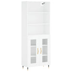 Highboard White 69.5x34x180 cm Engineered Wood 3189293