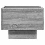 Side Table with LED Grey Sonoma 40x40x30 cm Engineered Wood 847502