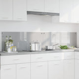 Kitchen Backsplash 2 pcs Light Grey 100 x 40 cm Tempered Glass 3415455