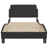 Bed Frame "Dover" Black 90x190 cm Single Velvet 373322