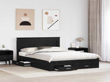 Bed Frame with Drawer with Headboard Manual Engineered Wood 3410319