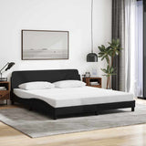 Bed Frame "Dover" Black 180x200 cm Super King Fabric 373335