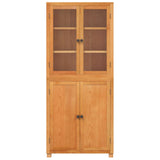 Storage Furniture Set with Shelf 2 pcs Natural Solid Oak Wood 3328623