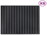 Wall Panels 8 pcs Anthracite 60.5 x 60 cm 42046454