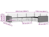 Outdoor Sofa Set 4 pcs Natural 255.5 x 176.5 x 73 cm 3383307