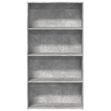 Bookcase Concrete Grey 80x30x152 cm Engineered Wood 857943