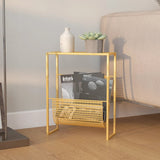 Magazine Rack Gold 35x15x45 cm Steel 331669