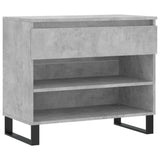 Shoe Cabinet Concrete Grey 70x36x60 cm Engineered Wood 831448