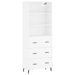 Highboard White 69.5x34x180 cm Engineered Wood 3189397