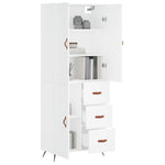 Highboard White 69.5x34x180 cm Engineered Wood 3195875