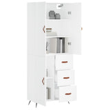 Highboard White 69.5x34x180 cm Engineered Wood 3195875