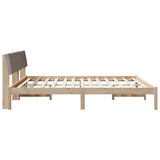 Bed frame Brown and taupe 200 x 200 cm Solid pine wood 3394331
