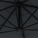 Wall-mounted Garden Parasol with LEDs 300 cm Anthracite 312524