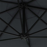 Wall-mounted Garden Parasol with LEDs 300 cm Anthracite 312524