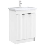 Bathroom under Sink Cabinet White 56 x 37.5 x 81 cm 890094