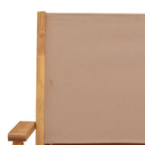 Bistro Set Taupe Solid Acacia wood, 100% Polyester Fabric Compact 3281798