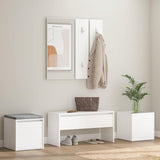 Hallway Furniture Set White Engineered Wood 3082062