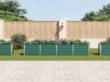 Raised Garden Bed 320x40x77 cm Galvanised Steel Green 47049