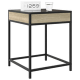 ZNTS Bedside Table with Infinity LED Sonoma Oak 40x40x51 cm 3284092