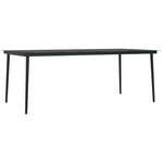 7 Piece Garden Dining Set Black 3099111