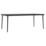 7 Piece Garden Dining Set Black 3099111