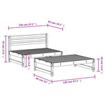 ZNTS 2 Piece Garden Lounge Set Solid Wood Douglas 3186590