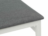 Dining Chair 2 pcs White and Grey Solid Rubber Wood 42020496