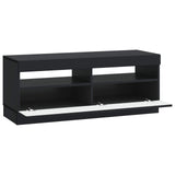 LED TV Cabinet Black Engineered Wood 897426