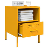 Bedside Cabinets 2 pcs Mustard Yellow 36x39x50.5 cm Steel 843061