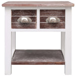 ZNTS Side Table Brown 40x40x40 cm Paulownia Wood 284067