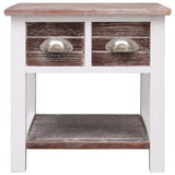 ZNTS Side Table Brown 40x40x40 cm Paulownia Wood 284067