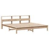 Bed Frame without Mattress 200x200 cm Solid Wood Pine 3309725