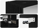 Bathroom Mirror Cabinet with Shelf Black Oak 30 x 10.5 x 50 cm 889008