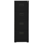 ZNTS Filing Cabinet Black 46x62x133 cm Steel 336280