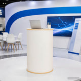 Trade Show Counter Light Brown and White 60 x 93 cm 42046605