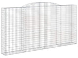 Arched Gabion Baskets 2 pcs 300x30x200/220 cm Galvanised Iron 3146611