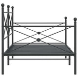 Day Bed without Mattress Black 100x200 cm Steel 4104670