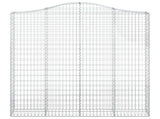 Arched Gabion Baskets 3 pcs 200x30x200/220 cm Galvanised Iron 3145536