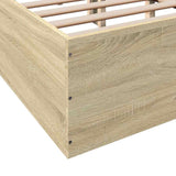 Bed Frame without Mattress Sonoma Oak 150x200 cm 3281009