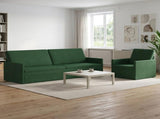Sofa Set 2 pcs Jungle Green Corduroy Fabric 3433264