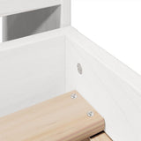 Bed Frame without Mattress White 75x190 cm Small Single Solid Wood Pine 3308868
