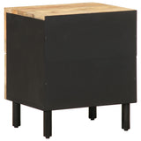Bed Cabinets 2 pcs Black 40x33.5x46 cm Solid Rough Wood Mango 4018627