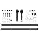 Sliding Door Hardware Kit 152.5 cm Steel Black 4009710