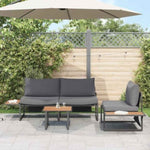 Garden Dining Set 3 pcs Anthracite Steel 3335891