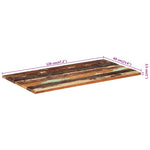 ZNTS Rectangular Table Top 60x120 cm 25-27 mm Solid Reclaimed Wood 286057